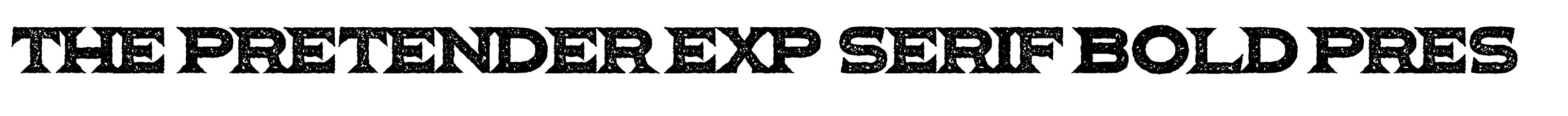 The Pretender Exp Serif Bold Pres